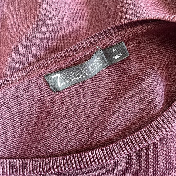 7th Avenue Design Studio Maroon Sweater - Picture 9 of 10
